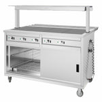 Buffalo Mobile Servery with Solid Heated Top 4x 1/1 GN