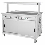 Buffalo Mobile Servery with Solid Heated Top 4x 1/1 GN