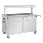 Buffalo Mobile Servery with Solid Heated Top 4x 1/1 GN