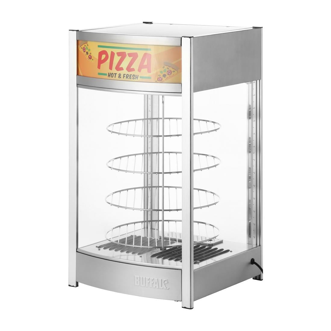 Buffalo 4 Tier Heated Pizza Display Merchandiser