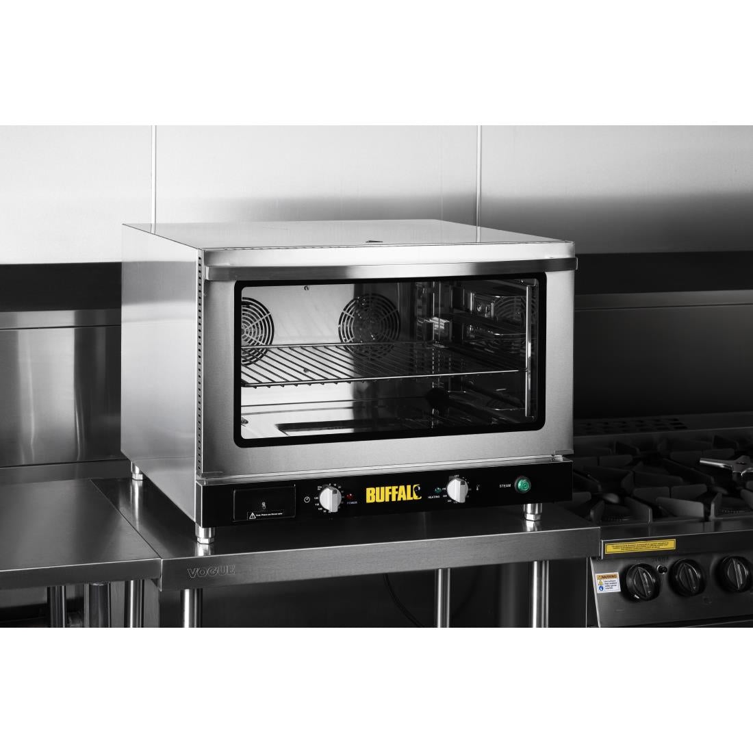 Buffalo Bakery Convection Oven with Steam 100Ltr Single Phase
