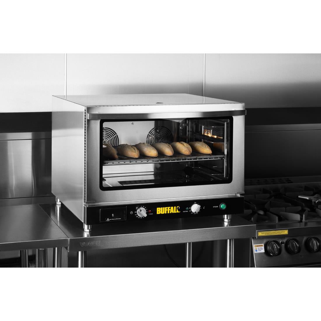 Buffalo Bakery Convection Oven with Steam 100Ltr Single Phase