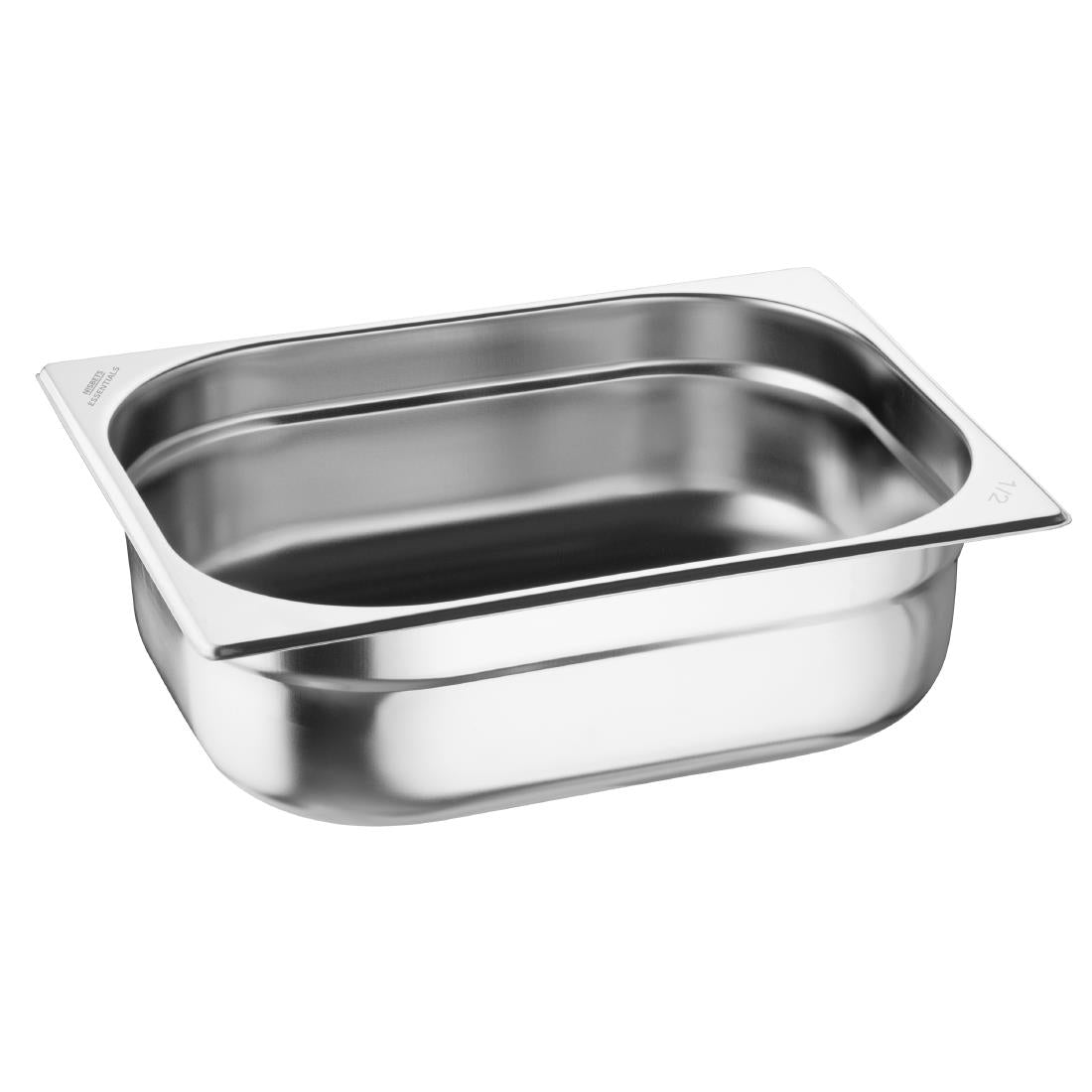 Nisbets Essentials Stainless Steel 1/2 Gastronorm Tray 100mm (3 Pack)