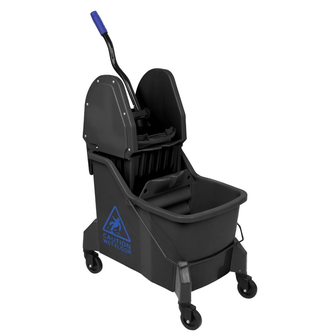 Jantex Two-Compartment Mop Bucket and Wringer Blue 30Ltr