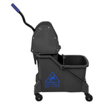 Jantex Two-Compartment Mop Bucket and Wringer Blue 30Ltr