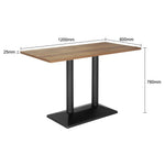 Bolero Indoor Dining Table Light Wood 1200mm
