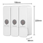 Jantex Triple Shower Dispensers White
