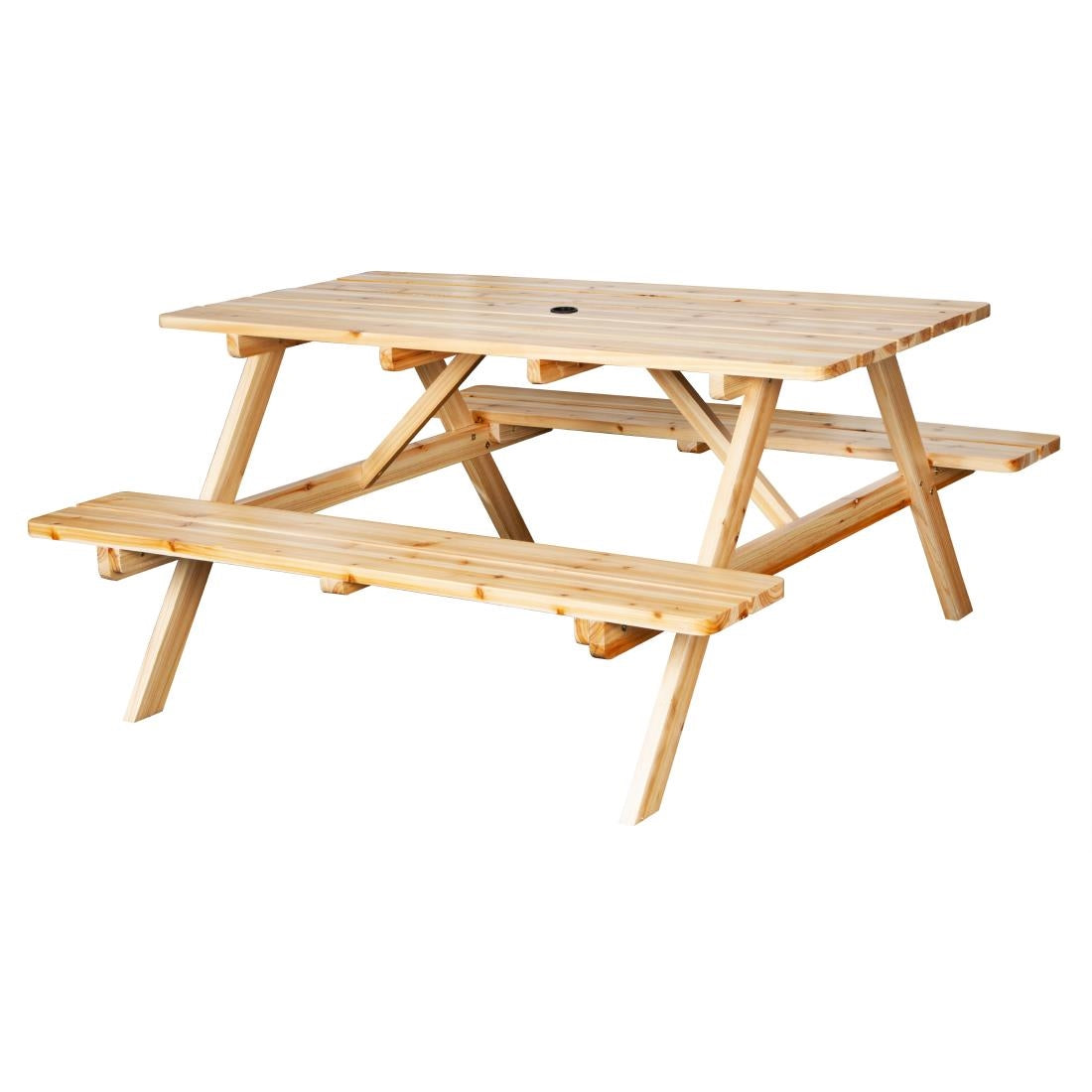 Bolero Elements Wooden Picnic Table & Bench Set 5ft