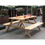 Bolero Elements Wooden Picnic Table & Bench Set 5ft