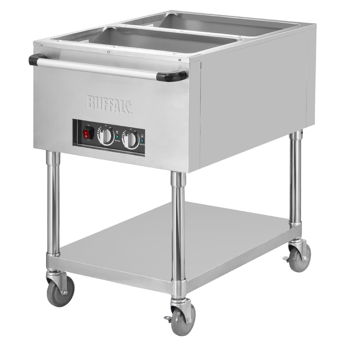 Buffalo Mobile Bain Marie Trolley 2x 1/1GN