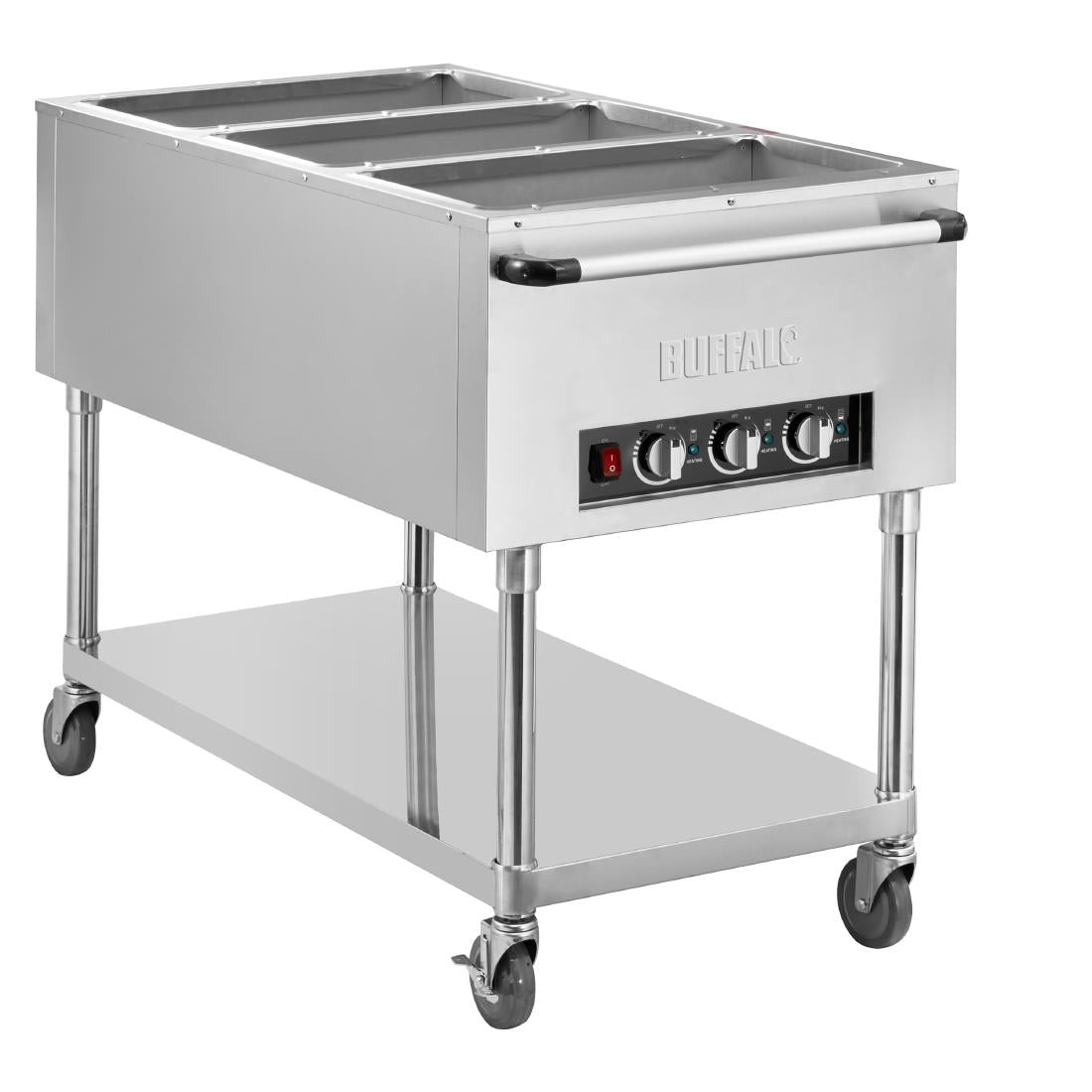 Buffalo Mobile Bain Marie Trolley 3x 1/1GN