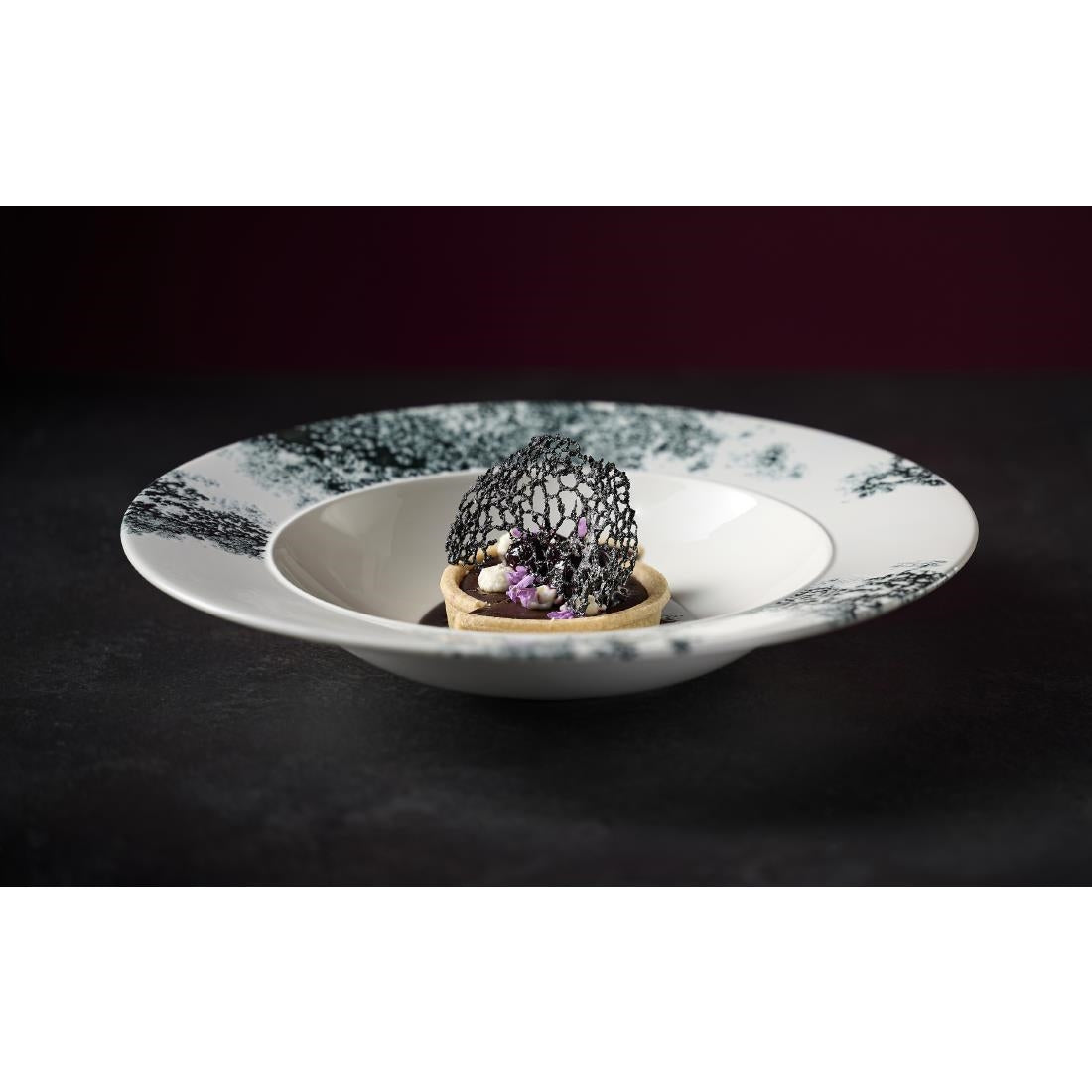 Churchill Alchemy Ambience Standard Rim Bowls Smoke Black 280mm (6 Pack)