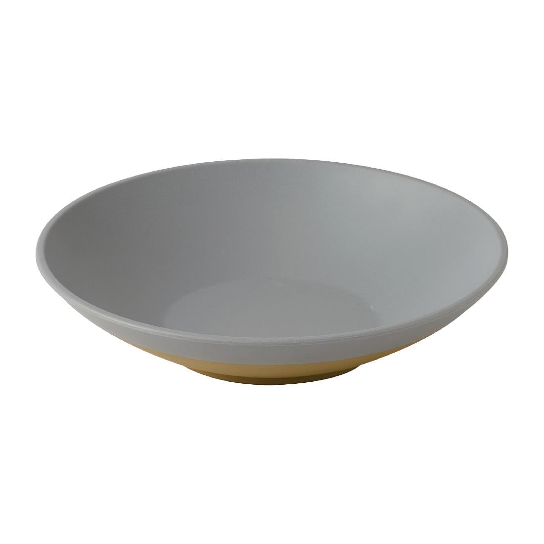 Churchill Emerge Melamine Seattle Grey Shallow Serving Bowls 300mm (4 Pack)