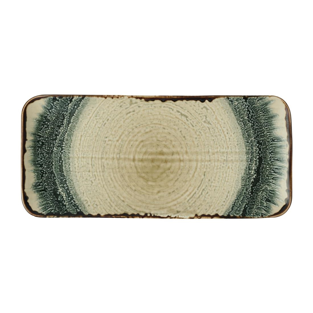 Dudson Harvest Flare Linen Organic Rectangular Plates 270x160mm (6 Pack)