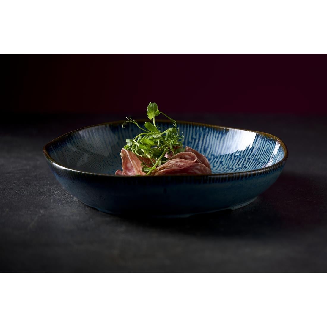 Churchill Envisage Cascade Sapphire Blue Natural Deep Bowls 250mm (6 Pack)