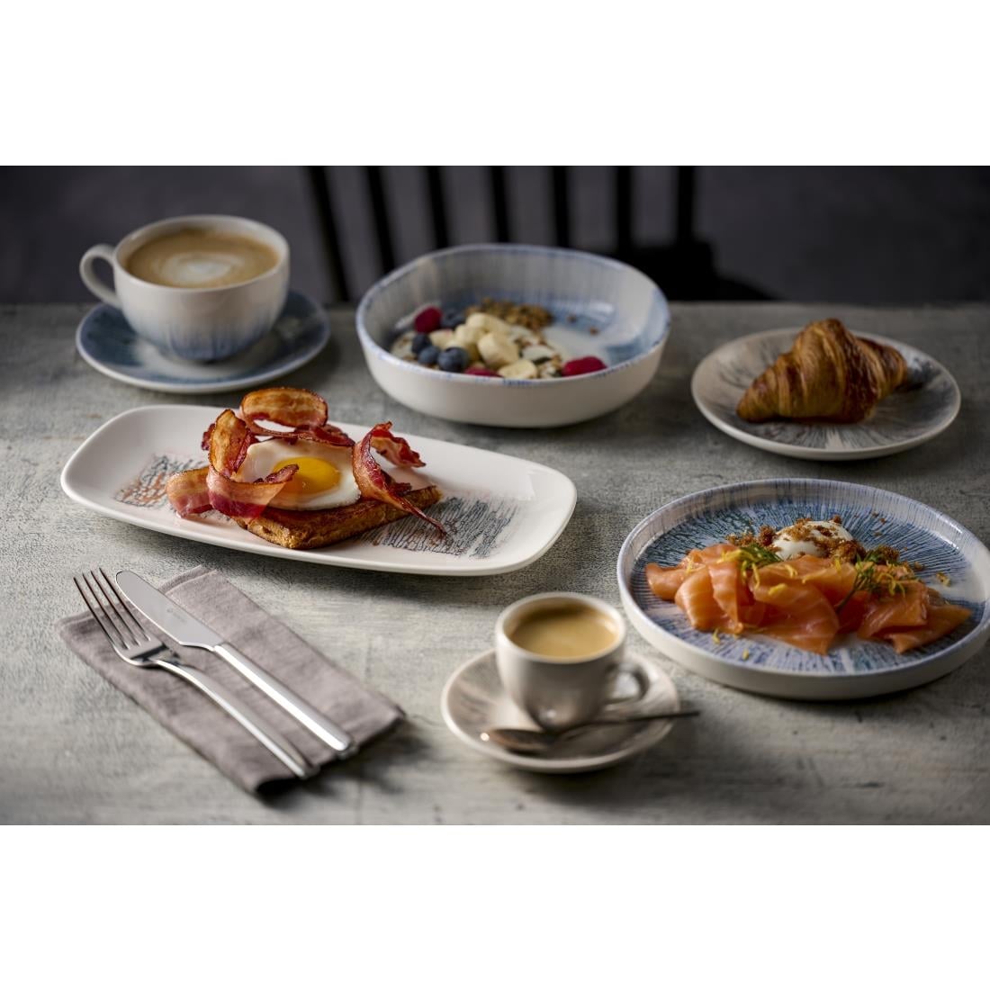 Churchill Lyra Pink Oblong Platters 355x189mm (6 Pack)