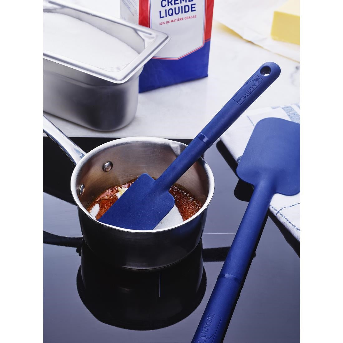 Deglon Sabatier Stop Glisse Maryse Blue Heat Resistant Spatula 350mm