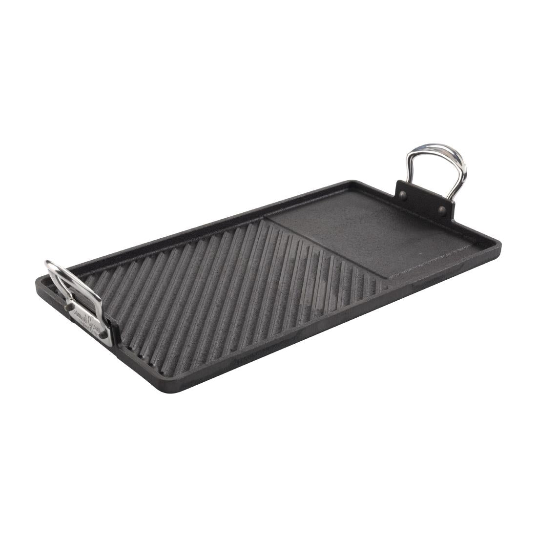 Samuel Groves Cast Iron Double Burner Griddle Pan 45x25cm