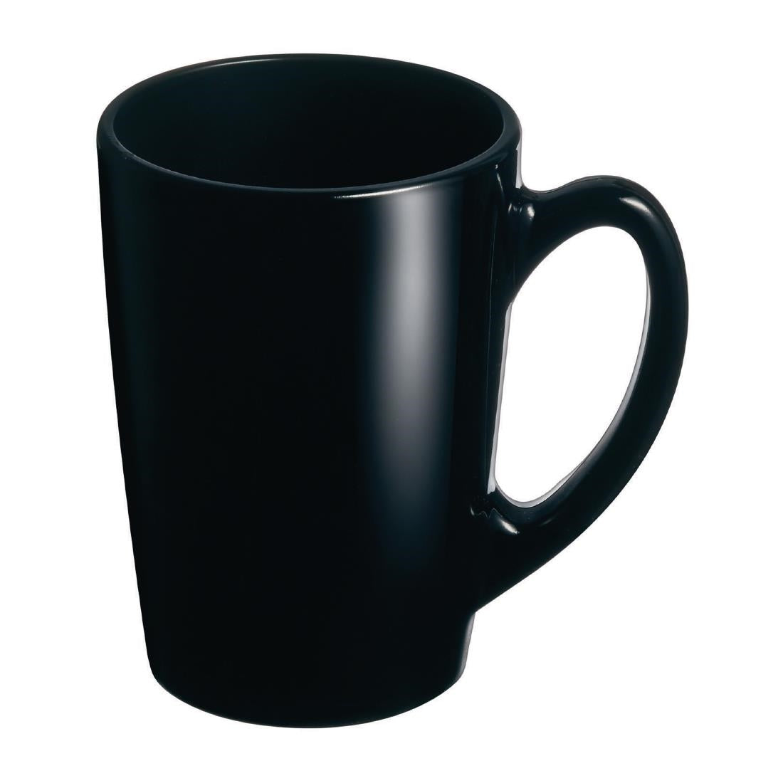 Luminarc New Morning Mugs Black 320ml (6 Pack)