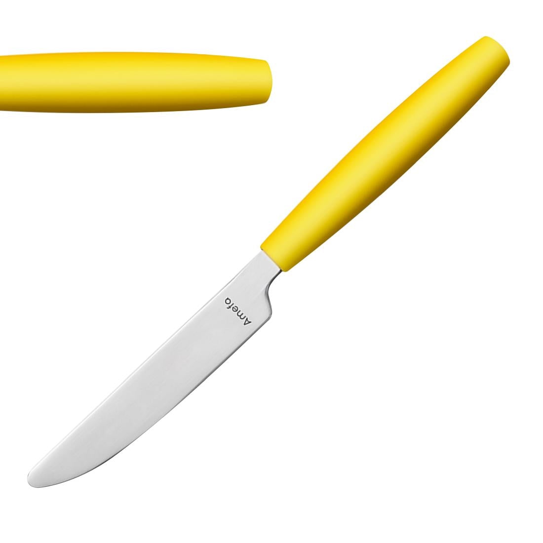 Amefa PIXEL Dessert Knives Yellow (12 Pack)