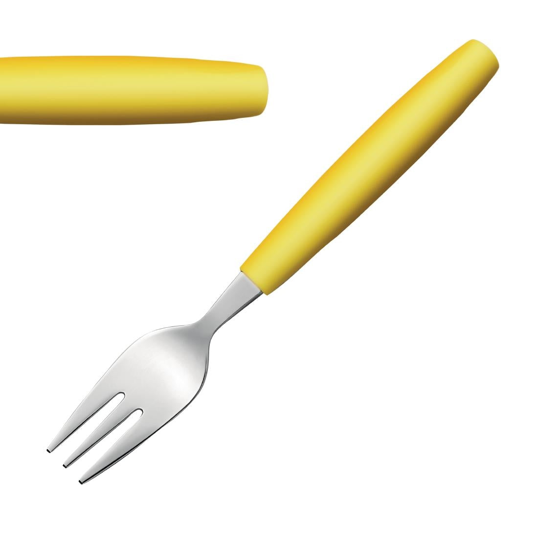 Amefa PIXEL Cake Forks Yellow (12 Pack)