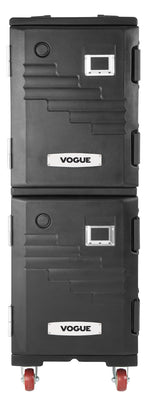 Vogue Double Front Loading 1/1GN Insulated Food Pan Carrier Black