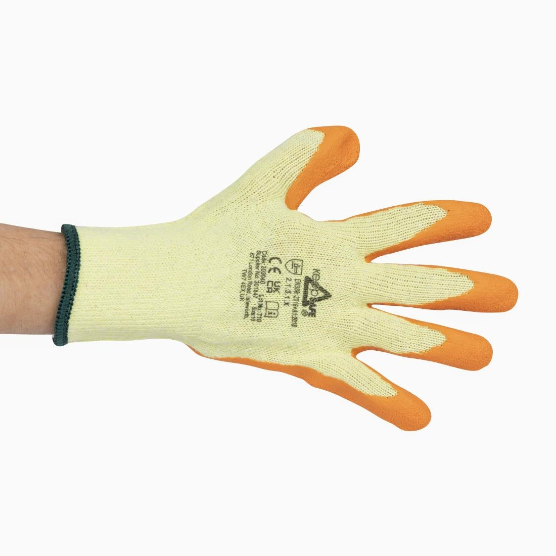 KeepSAFE GLO107 Latex Palm Gloves Orange 9 (10 Pack)