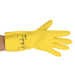 Ansell AlphaTec 87-190 Econohands Rubber Gloves Yellow L (12 Pack)