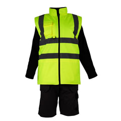 KeepSAFE Hi Vis Bodywarmer Reversible Yellow XL
