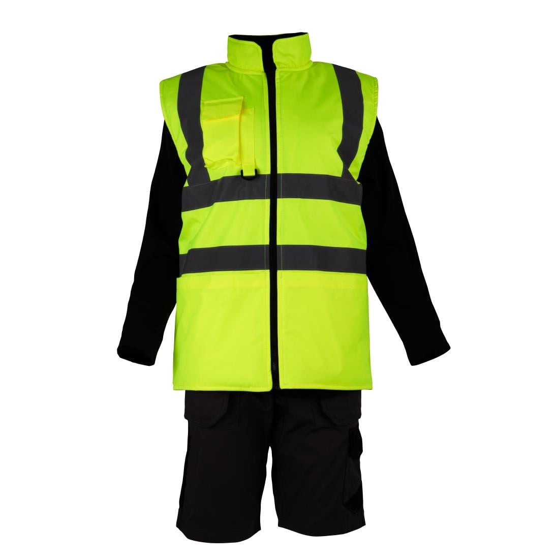 KeepSAFE Hi Vis Bodywarmer Reversible Yellow 3XL