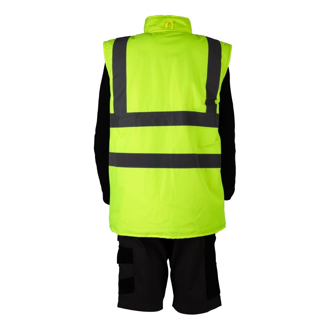 KeepSAFE Hi Vis Bodywarmer Reversible Yellow XL