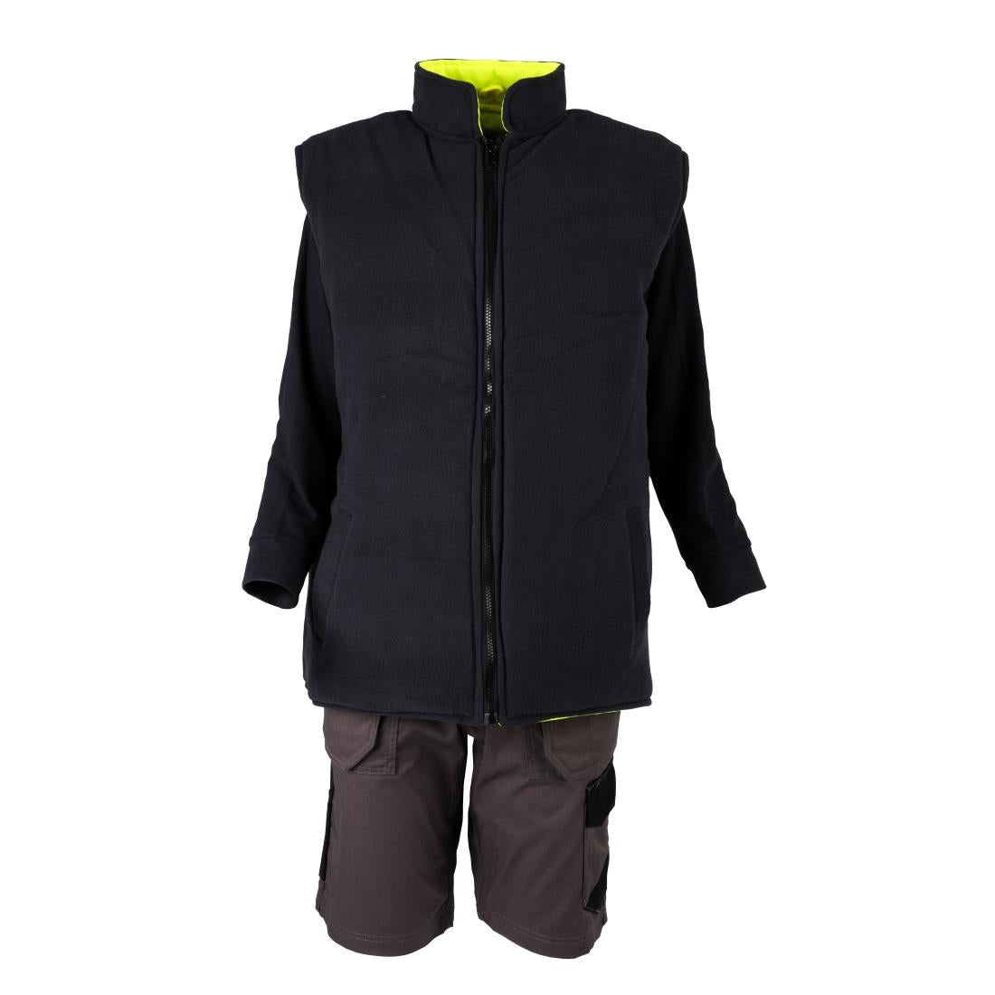 KeepSAFE Hi Vis Bodywarmer Reversible Yellow M