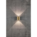 Nordlux Canto 2 Outdoor Wall Light Brass