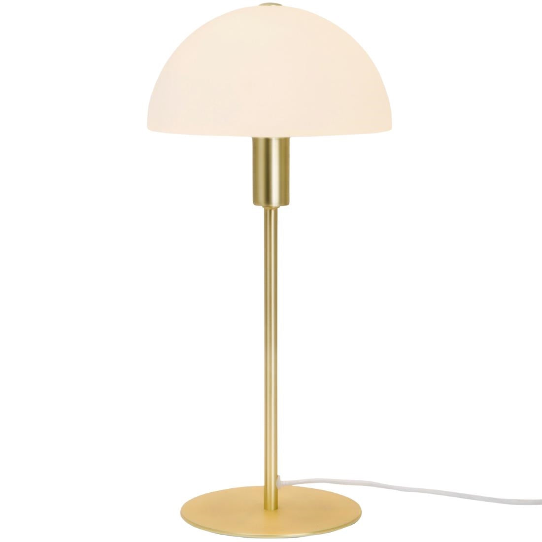 Nordlux Ellen 20 Indoor Table Lamp Brass, Glass Shade