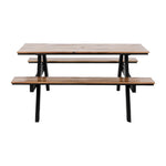 Bolero Acacia Rectangular Picnic Table Bench Set