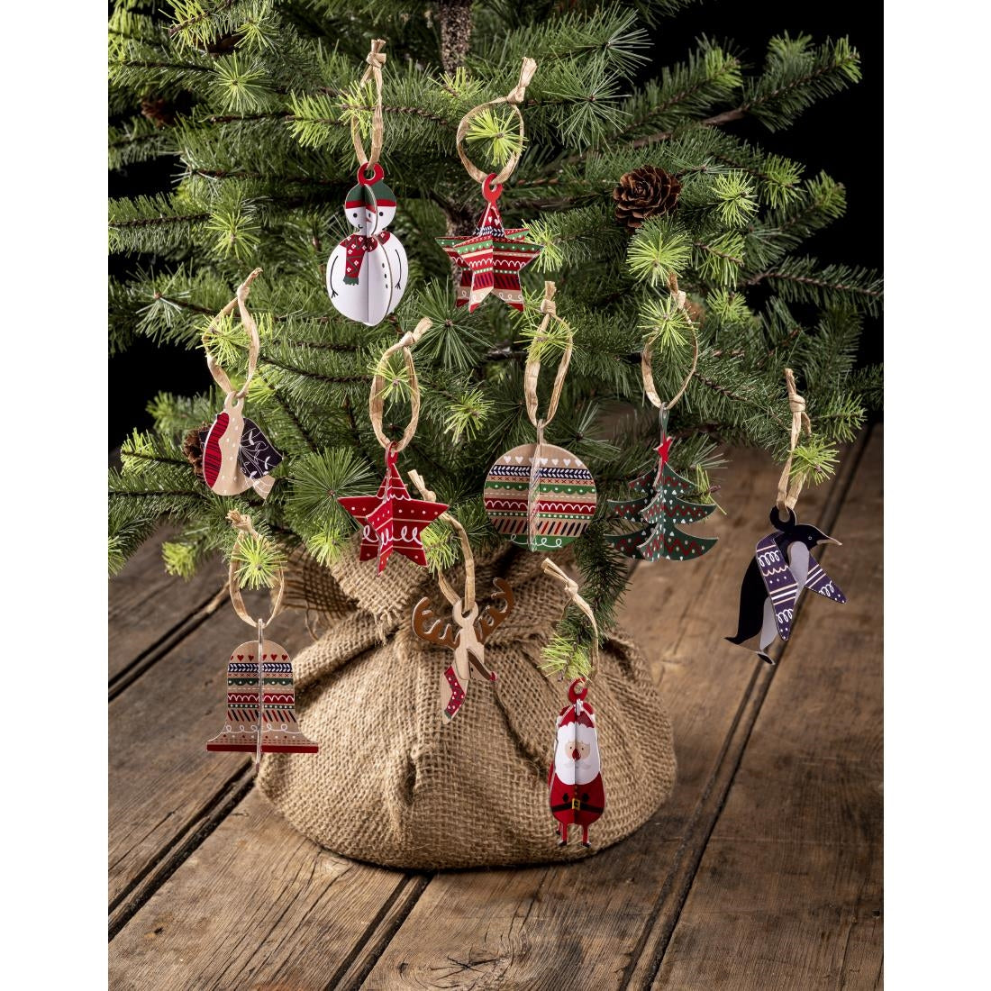 Swantex Kraft Holly Robin Christmas Crackers 12" (50 Pack)