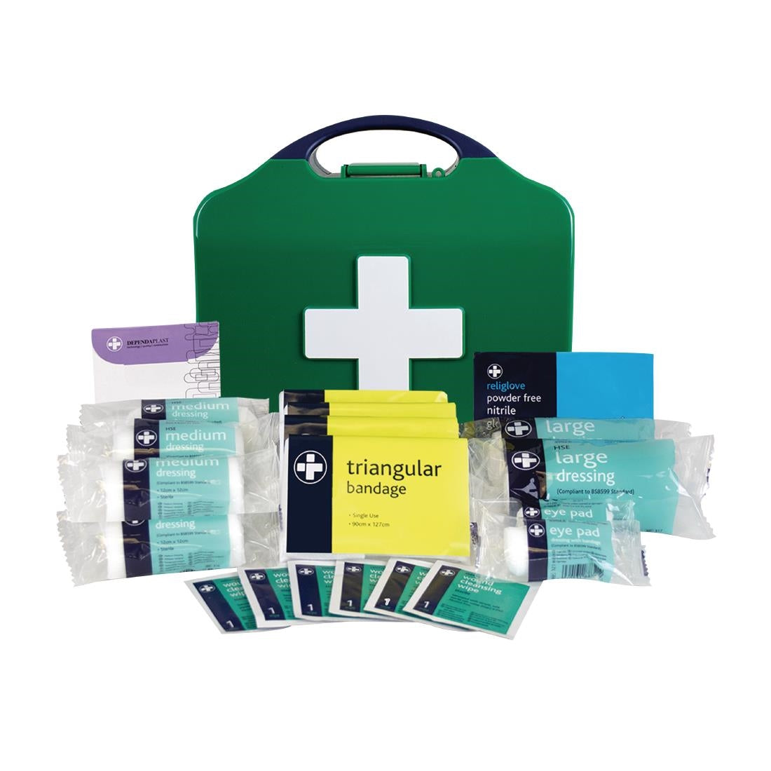 HSE 10 Person First Aid Kit with Small Aura3 Box Green