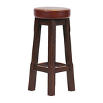 Everyday Wessex Dark Walnut High Stool with Bison Espresso Seat (2 Pack)