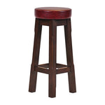 Everyday Wessex Dark Walnut High Stool with Bison Bordeaux Seat (2 Pack)