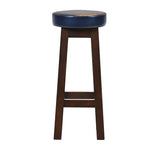 Everyday Wessex Dark Walnut High Stool with Bison Midnight Seat (2 Pack)