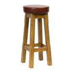 Everyday Wessex Weathered Oak High Stool with Bison Espresso Seat (2 Pack)