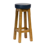 Everyday Wessex Weathered Oak High Stool with Bison Midnight Seat (2 Pack)