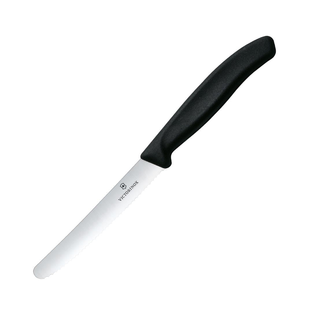 Victorinox Swiss Classic Tomato & Table Knife Wavy Black 11cm (2 Pack)