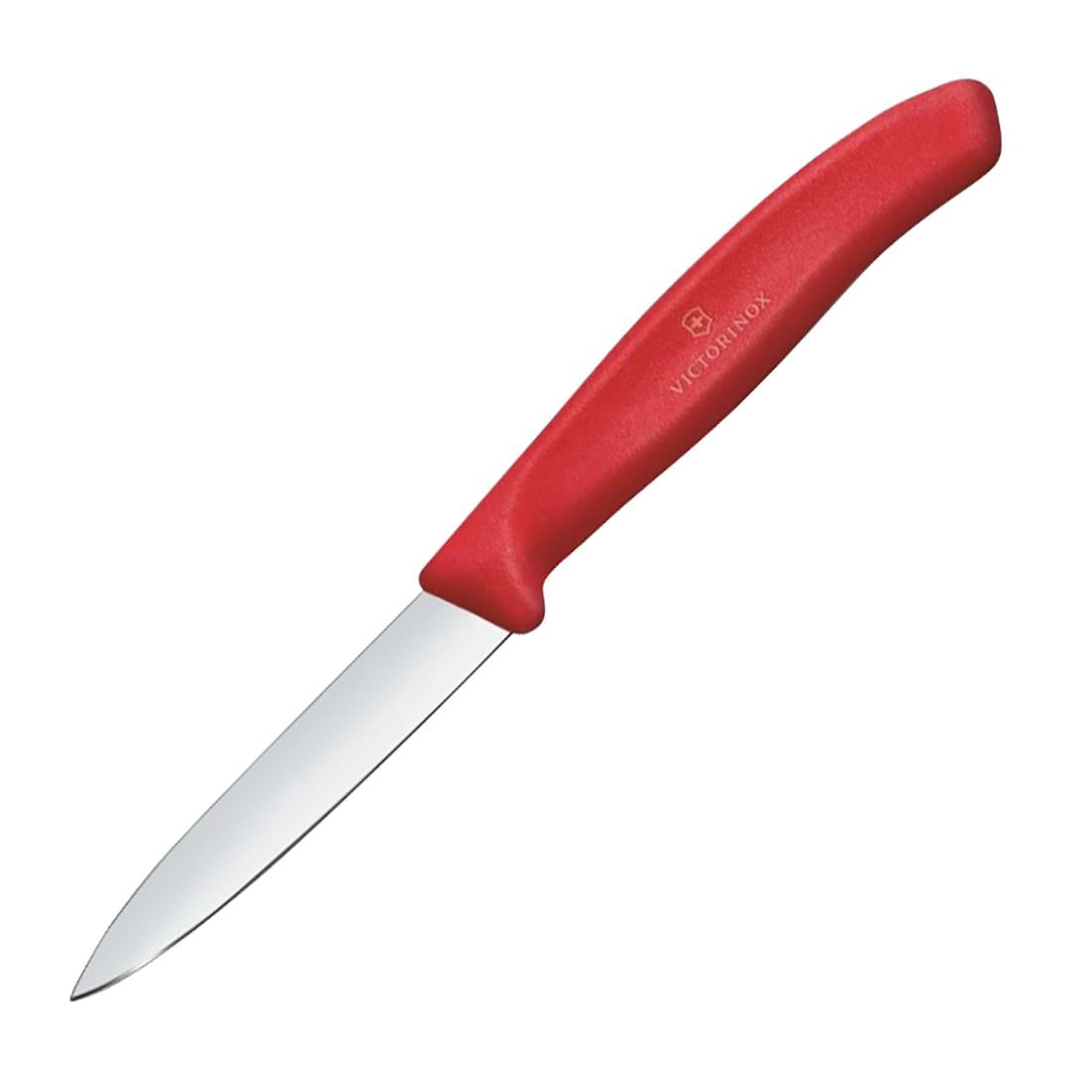 Victorinox Swiss Classic Paring Knife Straight Pointed Tip Red 8cm