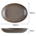 Olympia Ember Oval Bowls Mahogany 265x200mm (4 Pack)