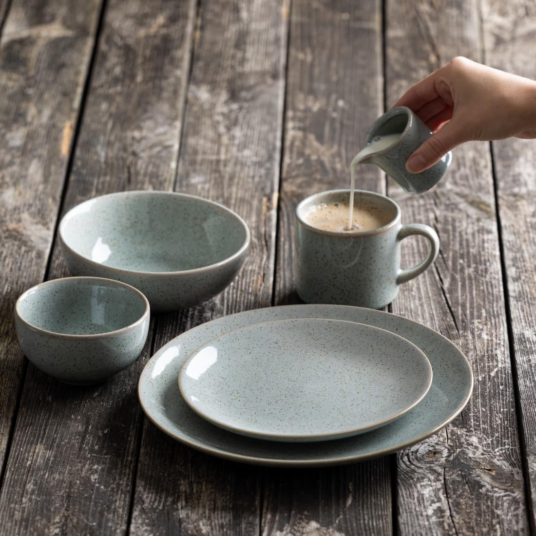 Olympia Origin Mugs Duck Egg Blue 300ml (4 Pack)
