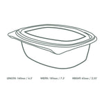 Vegware PLA Hinged Deli Containers 32oz (200 Pack)