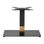 Boston Sleek Small Rectangular Coffee Table Base Black & Gold