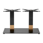 Boston Sleek Large Rectangular Coffee Table Base Black & Gold