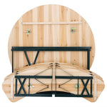 Bolero German Beer Bench and Round Table Set 1670x460mm